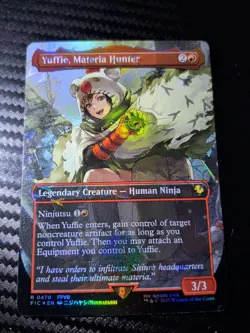 Yuffie, Materia Hunter (Borderless) (Chocobo Track Foil) Commander: Final... - Image 1