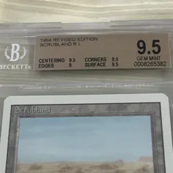 Scrubland BGS 9.5 GEM MINT Revised 3rd Edition MTG Magic The Gathering - Image 5