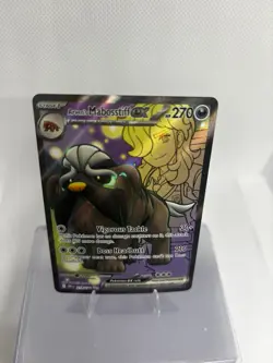 Pokemon TCG Arven's Mabosstiff EX 218/182, Destined Rivals, Near Mint Condition - Image 2