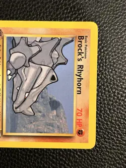 1st Edition Brock’s Rhyhorn 70/132 Vintage Pokemon Card- Gym Heroes - Image 2
