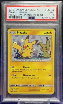 Pikachu & Mimikyu Consecutive PSA 9 Set ~ SM162 & SM163 Team Up Promo ~ Pokemon - Image 3