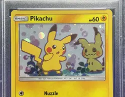 Pikachu & Mimikyu Consecutive PSA 9 Set ~ SM162 & SM163 Team Up Promo ~ Pokemon - Image 4