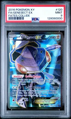2016 Pokemon XY Full Art Genesect Ex Fates Collide #120 PSA 9 Mint - Image 1