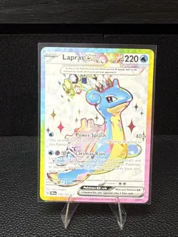 Pokemon TCG Lapras ex 158/142 Full Art Secret Rare Tera Holo Sv07: Stellar Crown - Image 1
