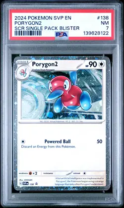 2024 POKEMON SVP PROMO STELLAR CROWN SINGLE PACK BLISITER #138 PORYGON2 PSA 7 - Image 1