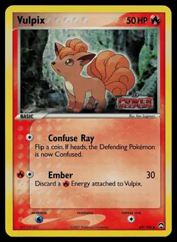 Pokemon Card - Vulpix Power Keepers 69/108 Common Reverse Holo Stamped - Image 1