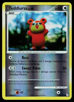 Pokemon Card - Teddiursa Mysterious Treasures 105/123 Common Reverse Holo - Image 1
