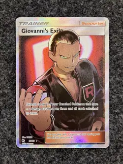 Giovanni's Exile #67 Hidden Fates Full Art Rare Pokemon TCG NM - Image 1
