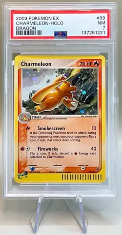 Pokemon Charmeleon #99/97 Holo Secret Rare - 2003 EX Dragon Set - PSA 7 NM! - Image 1