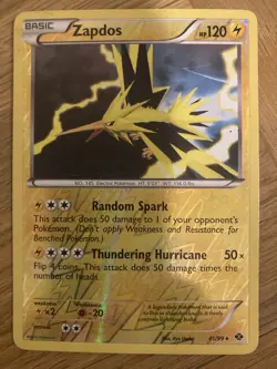 Zapdos 41/99 Next Destinies Reverse Holo Pokemon 2012 - Image 1