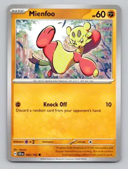 Mienfoo #083/142 Common SV07: Stellar Crown Pokemon - Image 1