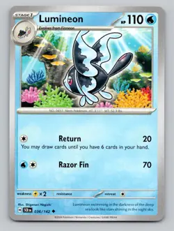 Lumineon #036/142 Uncommon SV07: Stellar Crown Pokemon - Image 1