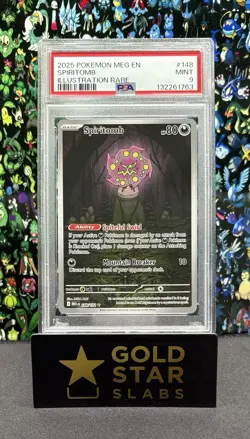 2025 POKEMON MEG EN-MEGA EVOLUTION ILLUSTRATION RARE #148 SPIRITOMB PSA 9 - Image 1