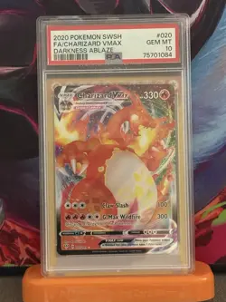 Pokemon Charizard VMAX 20/189 Full Art SWSH Darkness Ablaze PSA GEM MINT 10 - Image 1
