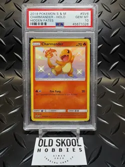 Pokemon TCG Hidden Fates ~ Charmander #SV6 Shiny Holo Rare ~ PSA 10 GEM MINT - Image 1