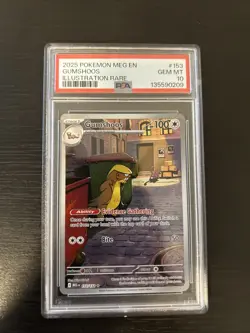 2025 Pokemon Mega Evolution MEG EN Gumshoos Illustration Rare #153/132 PSA 10✨🔥 - Image 1
