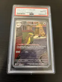 2025 Pokemon Mega Evolution MEG EN Gumshoos Illustration Rare #153/132 PSA 10✨🔥 - Image 2