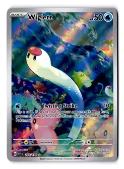 Wiglett 206/198 Illustration Rare Scarlet & Violet Base Set Pokemon Card NM - Image 1