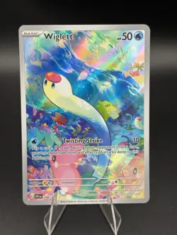 Pokemon TCG Wiglett 206/198 Scarlet & Violet Base Illustration Rare Card - NM - Image 1
