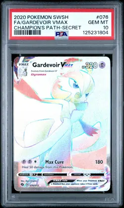 2020 POKEMON SWORD & SHIELD CHAMP'S PATH SECRET FULL ART/GARDEVOIR VMAX PSA 10 - Image 1