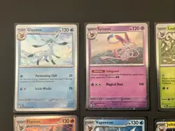 Pokemon Prismatic Evolutions Cosmo Holo Promo Cards (8) Mini Tin Costco Pack - Image 2