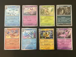 Pokemon Prismatic Evolutions Cosmo Holo Promo Cards (8) Mini Tin Costco Pack - Image 1