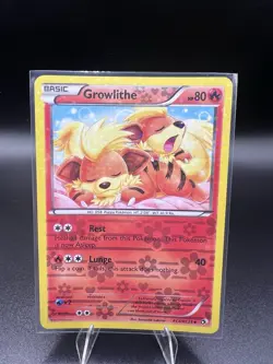 Pokemon TCG Growlithe Holo Card Legendary Treasures Radiant Collection RC4/RC25 - Image 1