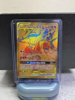 Pokemon TCG Full Card Holofoil Reshiram & Charizard GX SM247 Black Star Promo - Image 1