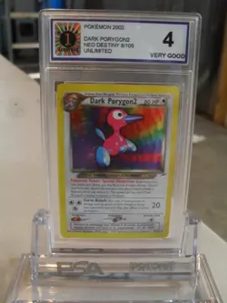 P1 Graded 4 Dark Porygon2 8/105 Neo Destiny Holo Rare Pokemon Card - Image 1