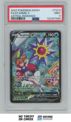 2022 Pokemon SWSH Astral Radiance Full Art Starmie V PSA 9 . #TG13/TG30 - Image 1