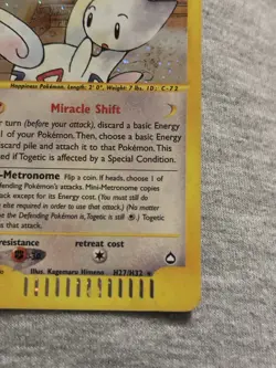 Togetic Holo-Pokemon Aquapolis E-Series Holo Rare Card H27/H32 - Image 4