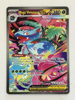 Pokemon TCG Mega Venusaur EX Card 177/132 Mega Evolution Sir Pack Fresh NM - Image 1