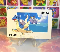 Pikachu Pokemon Vintage Playing Poker Card Charizard Nintendo - Prism Holo Back - Image 3
