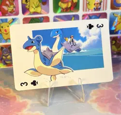 Pikachu Pokemon Vintage Playing Poker Card Charizard Nintendo - Prism Holo Back - Image 4