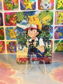 Pikachu Pokemon Vintage Playing Poker Card Charizard Nintendo - Prism Holo Back - Image 5
