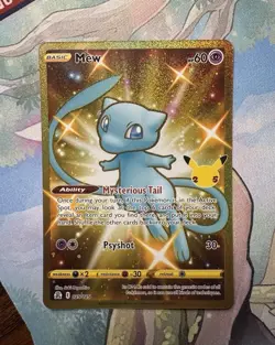 Pokemon TCG Celebrations Mew Gold Full Art Holo Card 25/25 Secret Rare - Image 1