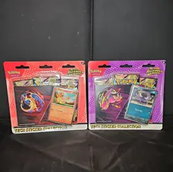 Pokemon Ascended Heroes Tech Sticker Collection Set of 2 Gengar & Charizard New! - Image 1