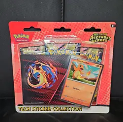 Pokemon Ascended Heroes Tech Sticker Collection Set of 2 Gengar & Charizard New! - Image 3