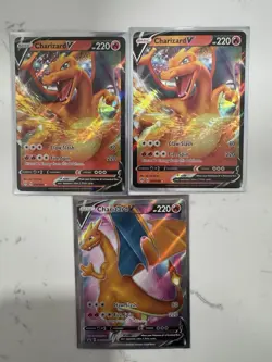 Pokemon Card Lot 2X Charizard V 19/189 + Charizard V SWSH050 Mint Pikachu Psa - Image 1