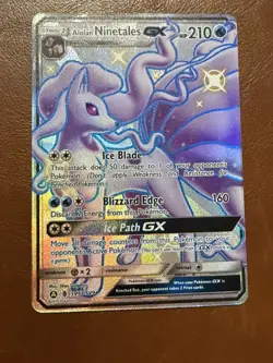 Pokemon TCG Alolan Ninetales GX SV53/SV94 NM Hidden Fates Shiny Vault Full Art - Image 1
