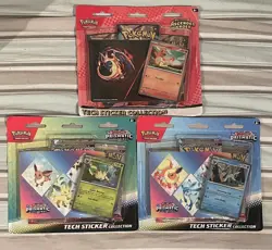 3 Pokemon Ascended Heroes & Prismatic Evolutions Tech Sticker Collection Lot - Image 1