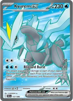 Pokemon Scarlet & Violet Black Bolt 157 / 086 Kyurem ex ULTRA RARE Holo - Image 1