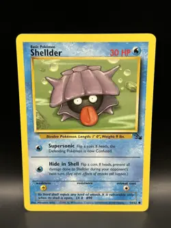 Shellder 54/62 - Pokemon Fossil Unlimited Card - LP - Image 1