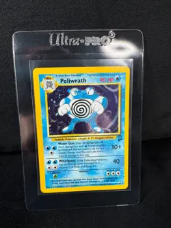 Pokemon Poliwrath 15/130 Base Set 2 Holo Rare 15/130 Vintage Pokemon TCG Card - Image 1