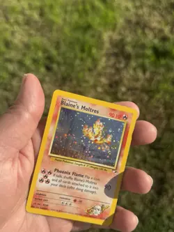 Pokemon TCG Blaine's Moltres Gym Heroes 1/132 Unlimited Edition Holo Rare - Image 3
