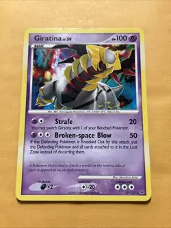 Giratina 27/127 Pokemon TCG Base Set Platinum Non Holo Rare MP - Image 1