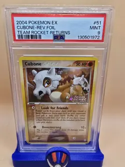 2004 POKEMON EX TEAM ROCKET RETURNS CUBONE #51 REVERSE PSA 9 MINT 113024015 - Image 1