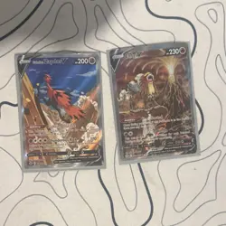 Pokemon TCG Galarian Zapdos V & Entei V Foil Card Lot - 2 English Cards - Image 1