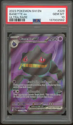 Banette ex Pokemon Scarlett & Violet Base Set Ultra Rare #229 PSA 10 GEM MT - Image 1