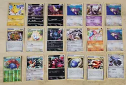 Pokemon Undaunted Card Lot - MP-DMG - Reverse Holo Gloom, Pikachu, Eevee, Sneas - Image 1